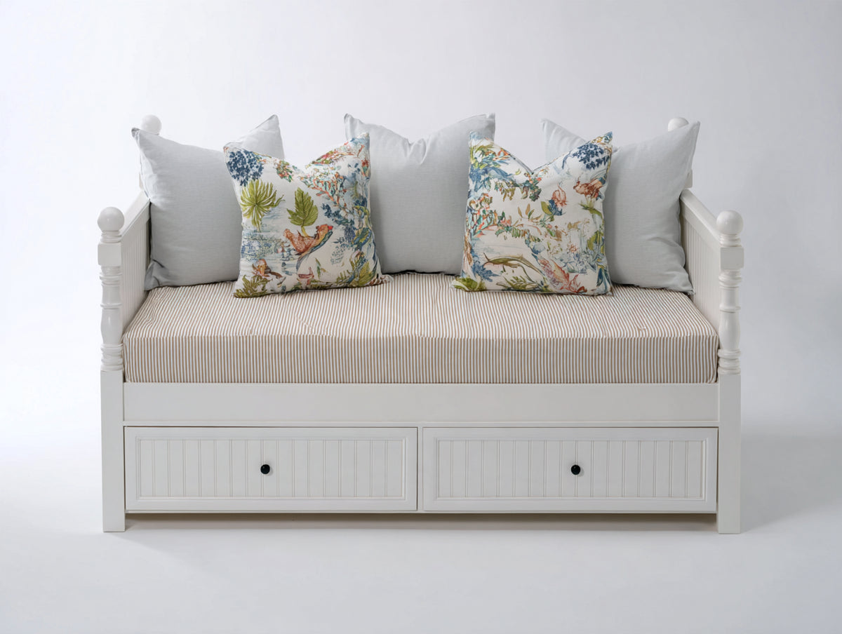 Divano letto-Legno Tessuto-200x90x80 cm-Bianco-Stile moderno