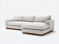 Divano angolare-Tessuto-Legno-320x180x85 cm-Bianco-Stile moderno
