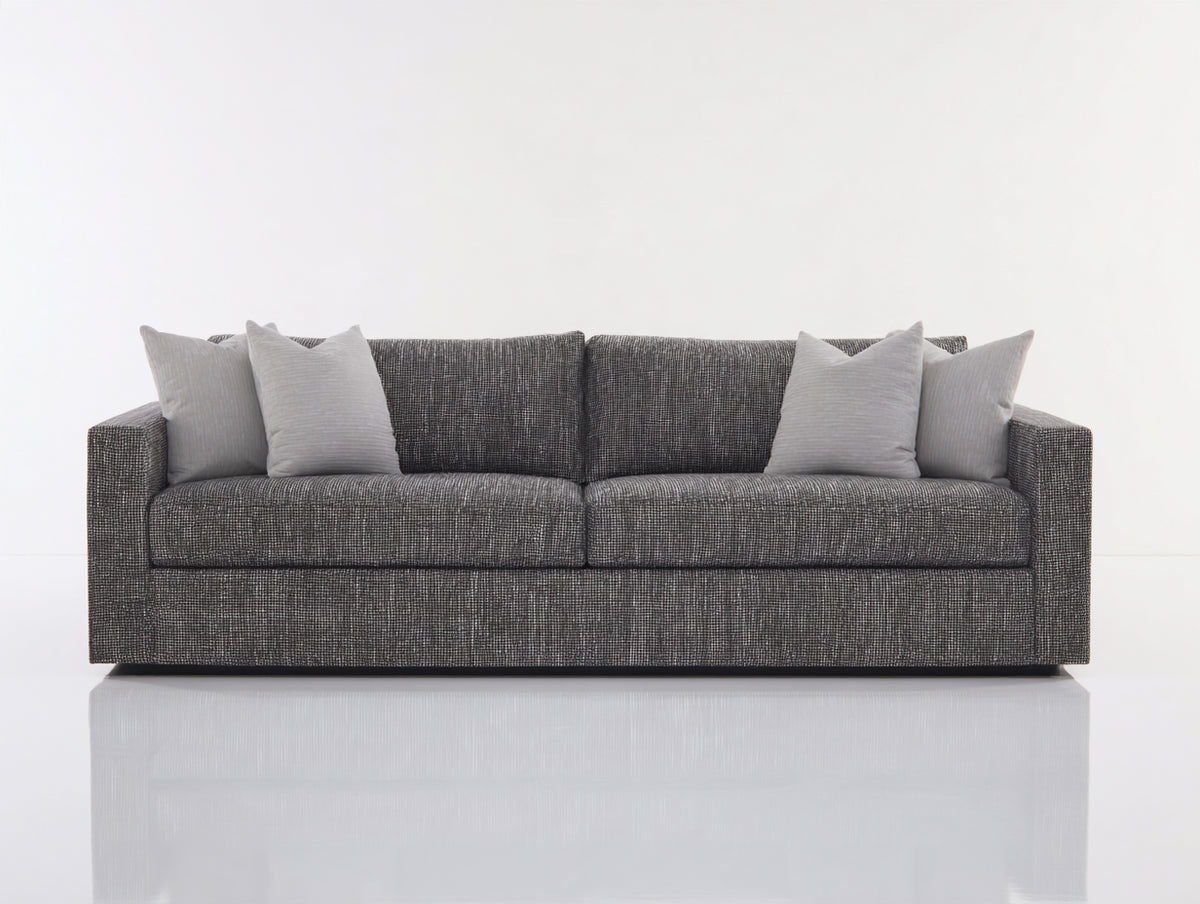 Divano a due posti-Tessuto-190x90x85 cm-Grigio-Stile moderno