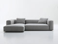 Divano angolare-Tessuto-300x160x75 cm-Grigio-Stile moderno