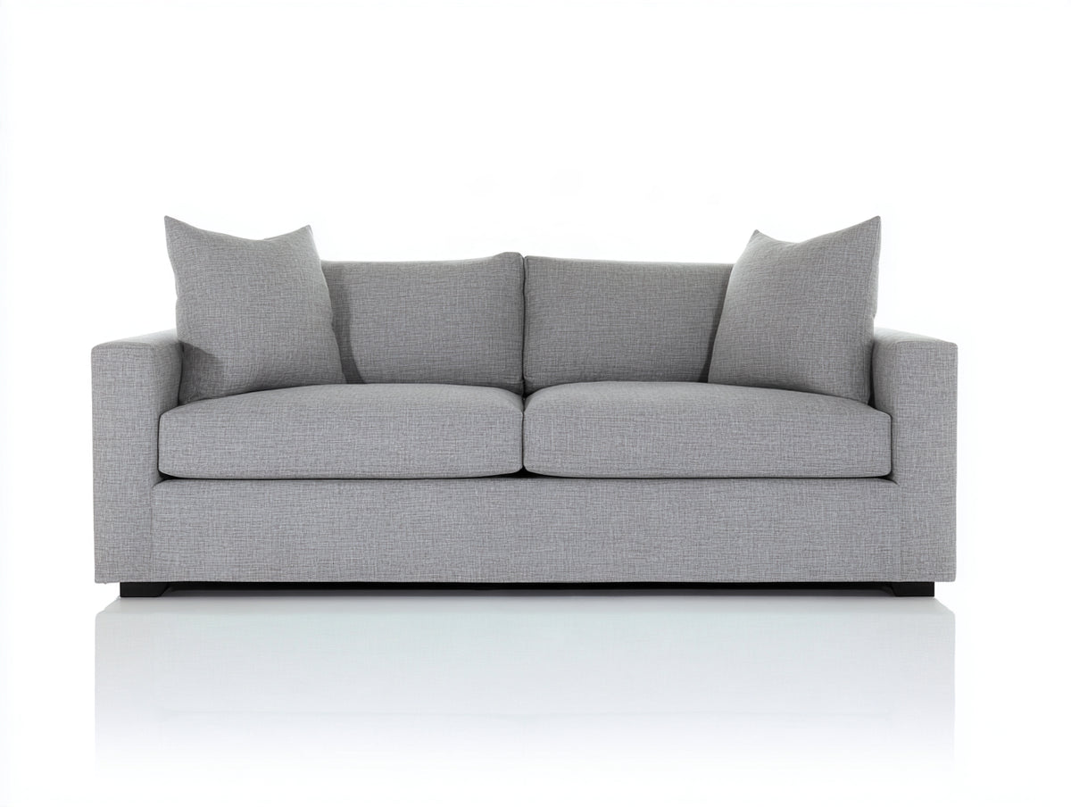 Divano a due posti-Tessuto-190x90x85 cm-Grigio chiaro-Stile moderno
