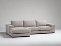 Divano angolare-Tessuto-330x180x85 cm-Grigio chiaro-Stile moderno