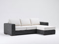 Divano angolare-Tessuto-Legno-330x180x85 cm-Bianco-Nero-Stile moderno