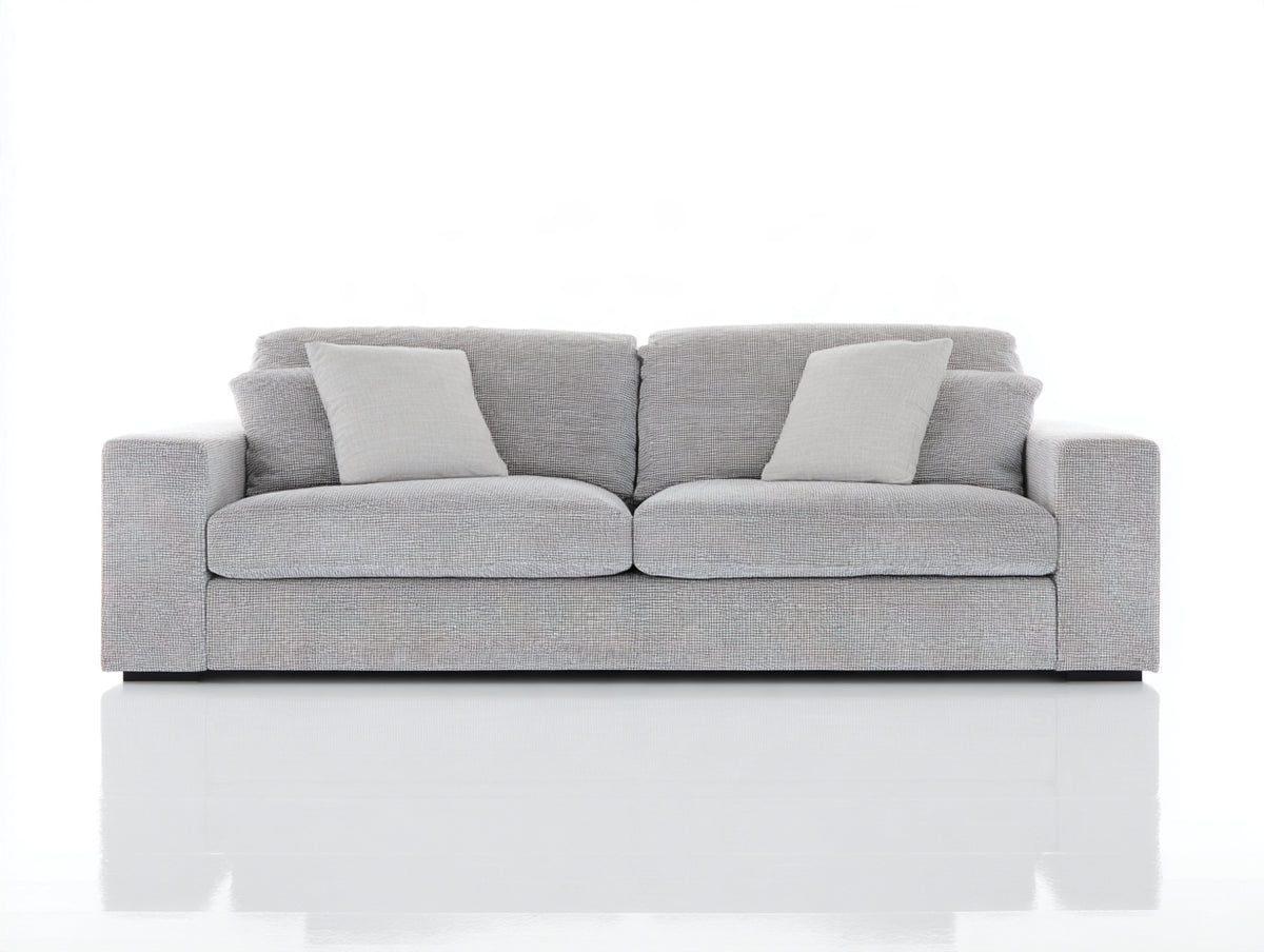 Divano a due posti-Tessuto-190x90x85 cm-Grigio-Stile moderno